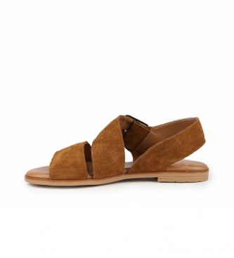Chika10 Leather sandals Naira 01 brown