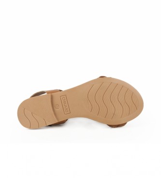 Chika10 Leather sandals Naira 01 brown