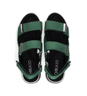 Chika10 Sandals NEW AGORA 21 green - Height 5cm wedge