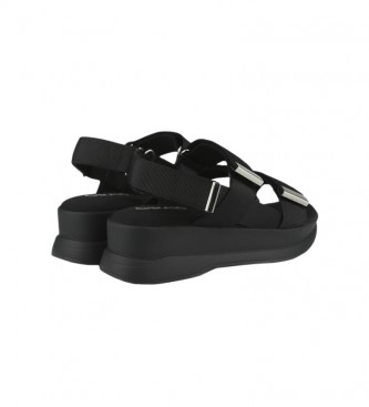 Chika10 Sandals NEW AGORA 21 Black - Height 5cm wedge