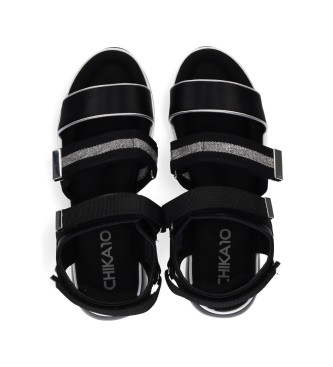 Chika10 Sandals NEW AGORA 22 Black - Height 5cm wedge