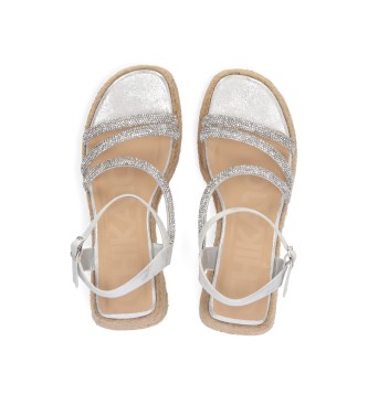 Chika10 Sandals New Aria 02 silver -Height 6cm wedge
