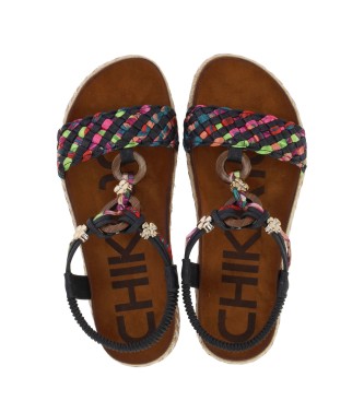 Chika10 Nieuwe sandalen Canela 01 zwart