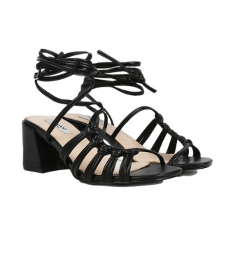 Chika10 Sandals Noelia 08 black -Height heel 6,5cm