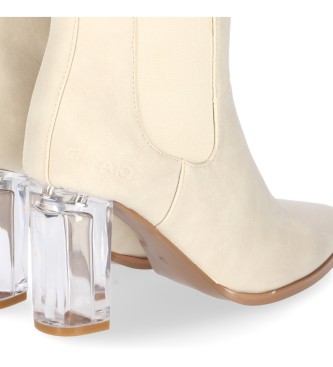Chika10 Pride 03 Beige Ankle Boots
