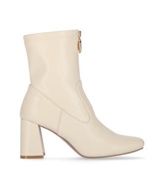 Chika10 Primici 01 Beige Ankle Boots