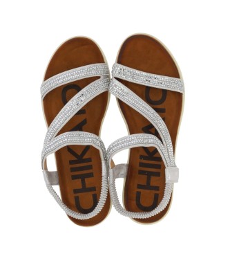 Chika10 Prinsesa 01 silverfrgade sandaler
