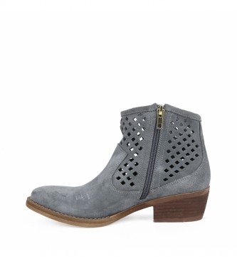 Chika10 Light blue Rebeca 06 leather ankle boots