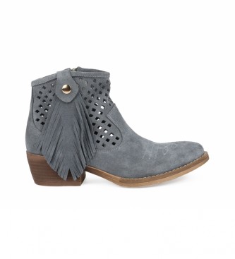 Chika10 Light blue Rebeca 06 leather ankle boots