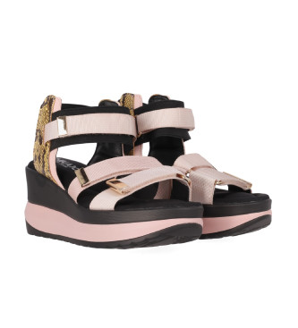 Chika10 Sandals Roco 06 nude -Height 6cm wedge