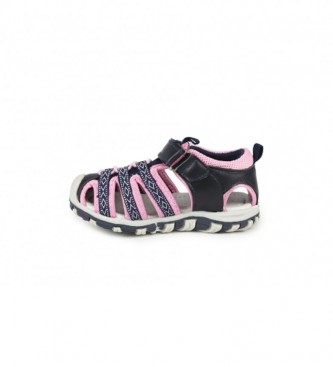 Chika10 Sandals Moss Baby 01 navy, pink