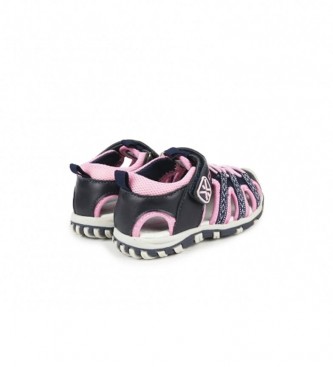 Chika10 Sandals Moss Baby 01 navy, pink