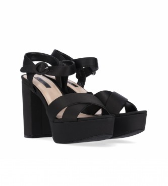 Chika10 Sandals New Taylor 01 satin black -Heel height: 12cm-
