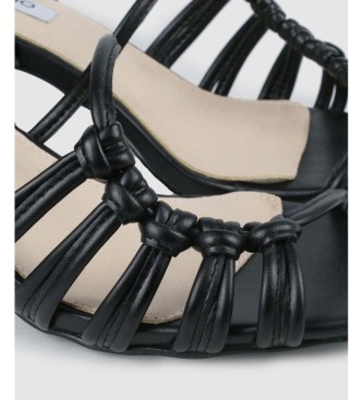 Chika10 Sandals Noelia 08 black -Height heel 6,5cm
