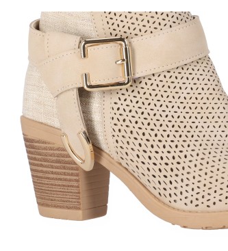 Chika10 Tonia 15 beige ankle boots