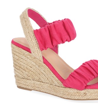 Chika10 Sandals Violet 06 pink -Height wedge 8cm