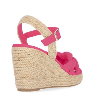 Chika10 Sandals Violet 08 pink -Height wedge 8cm