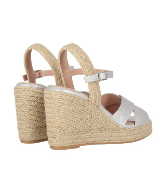 Chika10 Espadrilles Violet 12 silver -Height wedge 9cm