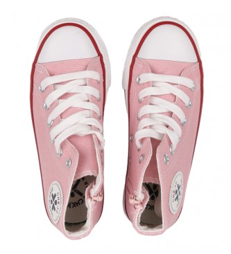 Chika10 City Kids 02N pink buttoned sneakers