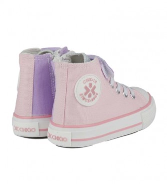 Chika10 Lito 29 sapatos de botas de tornozelo rosa