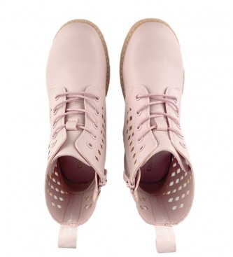 Chika10 Londres 08 botas de tornozelo rosa