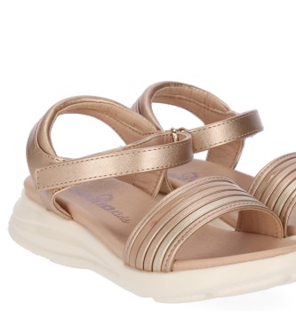 Chika10 Kids Magy 02 Pink leather sandals