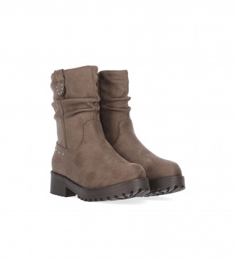 Chika10 Kids New Pony 17 Taupe Boots