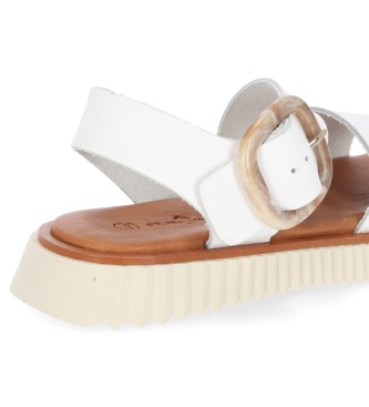 Chika10 Kids Leather sandals Alexia 02 White