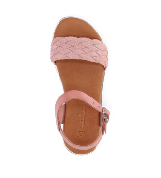 Chika10 Kids Leather sandals Mari 04 Pink