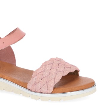 Chika10 Kids Leather sandals Mari 04 Pink