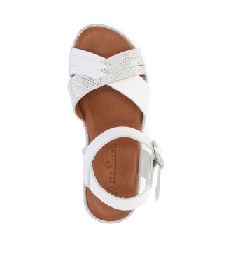 Chika10 Kids Leather sandals Mari 05 White