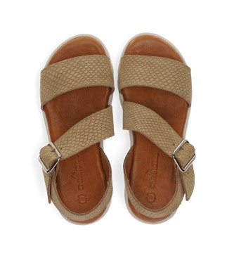 Chika10 Marion 09 beige lder sandaler