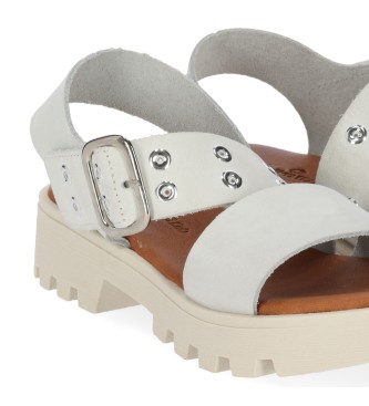 Chika10 Kids Leather Sandals Marion 16 white