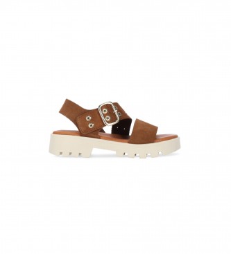 Chika10 Kids Leather Sandals Marion 16 brown