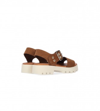 Chika10 Kids Leather Sandals Marion 16 brown