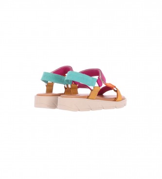 Chika10 Kids Sole 05 leather sandals multicoloured