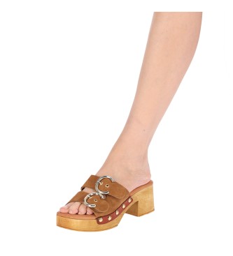 Chika10 Sandals Akasha 03 brown -Heel height 6cm