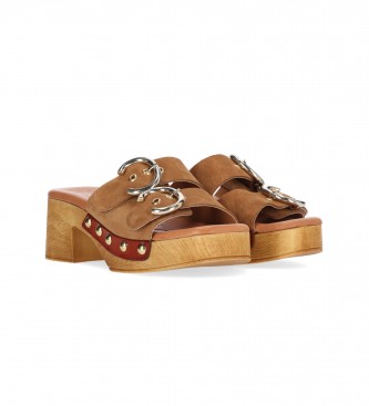 Chika10 Sandals Akasha 03 brown -Heel height 6cm