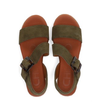 Chika10 Leather sandals Athenea 05N green