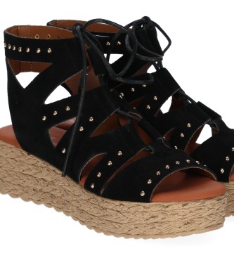 Chika10 Leather sandals Athenea 07 black