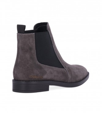 Chika10 Leather Ankle Boots Bamby 01 grey