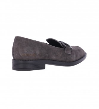 Chika10 Bamby 03 grey leather shoes