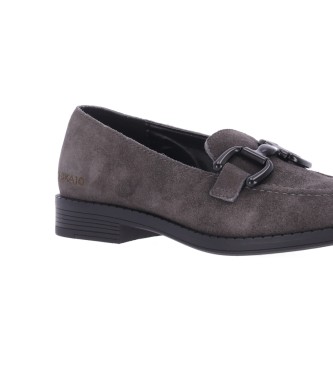 Chika10 Bamby 03 sivi usnjeni čevlji