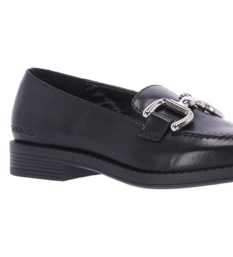 Chika10 Bamby 03 usnjeni čevlji črne barve