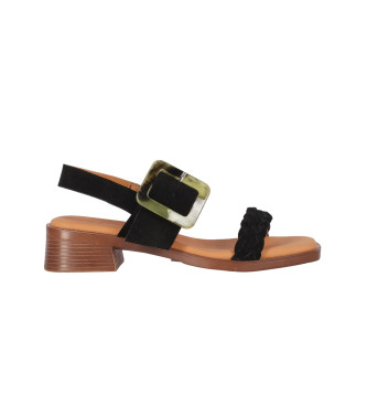 Chika10 Binka 01 Leather Sandals preto