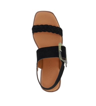 Chika10 Binka 01 Leather Sandals black