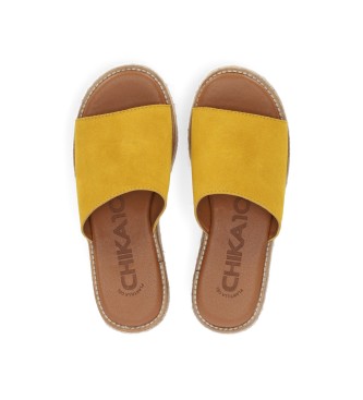 Chika10 Sandały Bonna 17 żółte -Wysokość platformy 6cm
