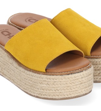 Chika10 Sandals Bonna 17 yellow -Platform height 6cm