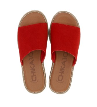 Chika10 Leather Espadrilles Bonna 24 red