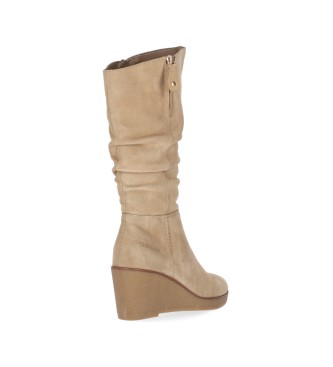 Chika10 Leather boots Challenger 03 sand